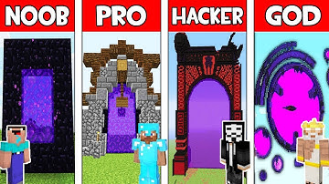 Minecraft - NOOB vs PRO vs HACKER vs GOD : SUPER PORTAL in Minecraft ! AVM SHORTS Animation