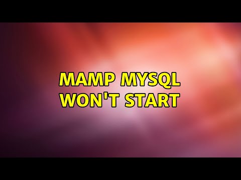 MAMP MySQL won't start