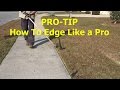 HOW TO EDGE with a string trimmer - weedeater - weedwacker  Lawn Edging Tip