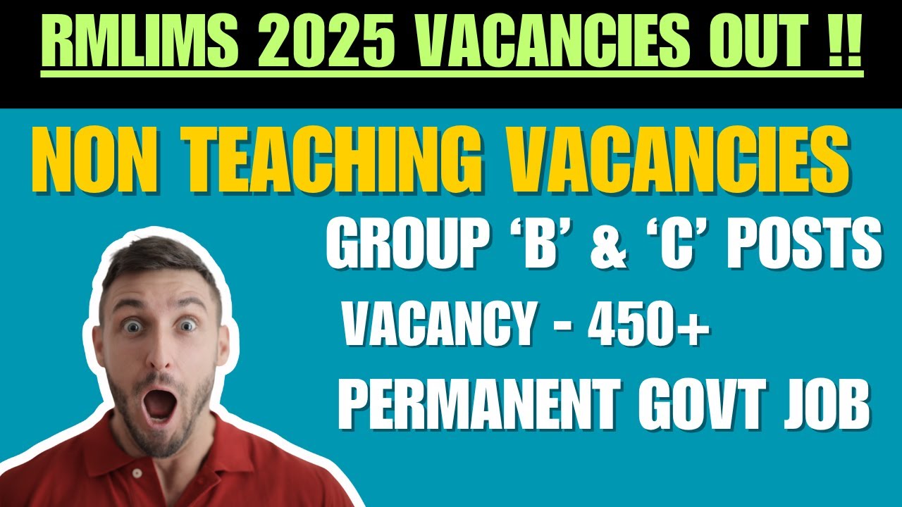 RMLI 2025 NON TEACHING VACANCIES OUT !! 