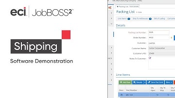 Shipping with JobBOSS² Software