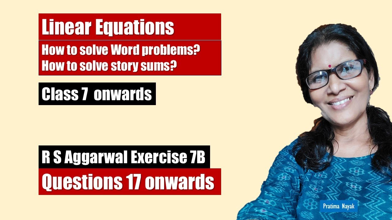 How to solve linear Equations | Word problems Part 2 | Mathematics for ...