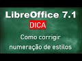 Libre Office Writer II (extra): Como corrigir numeração de capítulos