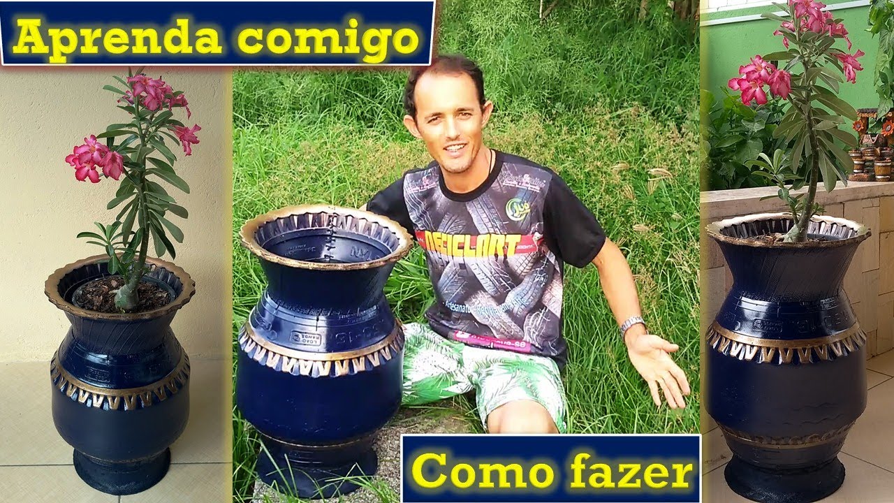 VASO GRANDE DE PNEU ​ @Neciclarte