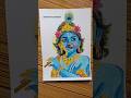 Shree Krishna Watercolor painting 💙#shorts #viral  #youtubeindia