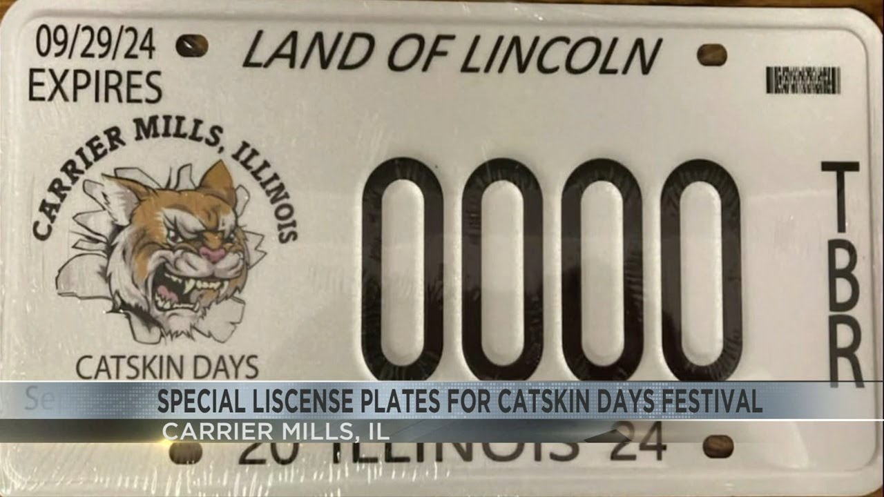 Carrier Mills debuts license plates for Catskin Days Festival