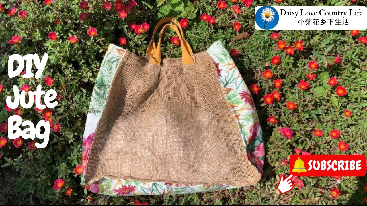 Jute Bag Design Ideas/ How to make Reusable Grocery Bag/ Do It yourself