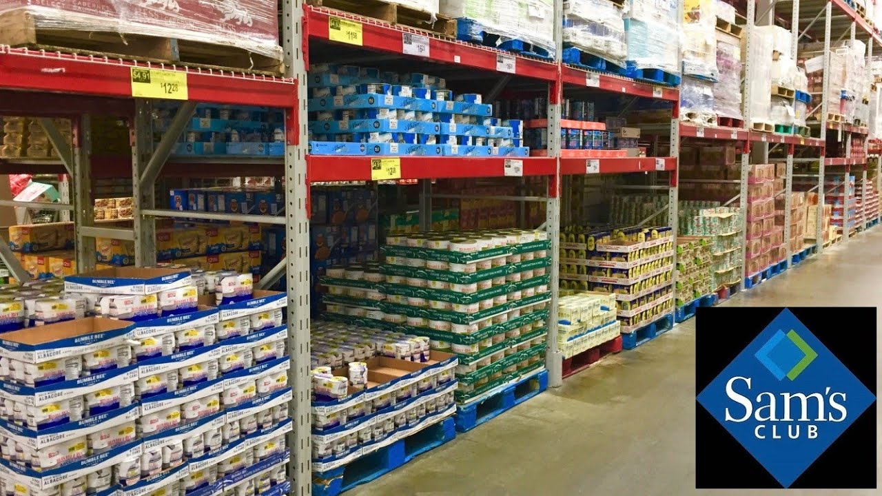 SAM'S CLUB CANNED FOOD MEAT CHICKEN TUNA RAMEN SOUP GROCERY SHOP WITH