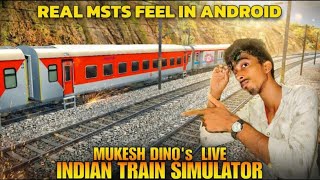 Real msts type graphics in mobile Indian train simulator live gameplay || MUKESHDINO's screenshot 3