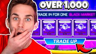 TRADING UP *YEARS* WORTH OF ITEMS TO BLACK MARKET! (Best Rocket League Trade Ups)