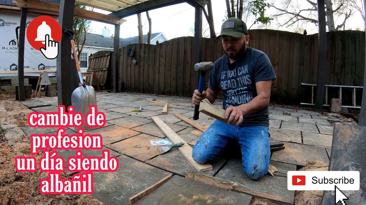 como hacer un patio de piedra (pavers) YouTube