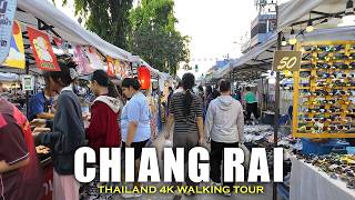CHIANG RAI 4K Walking Tour - Saturday Night Market & Night Bazaar Mar. 2026