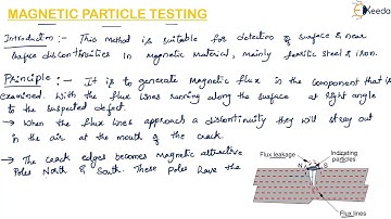 Magnetic Particle Testing - Non Destructive Testing - Metrology and Quality Engineering