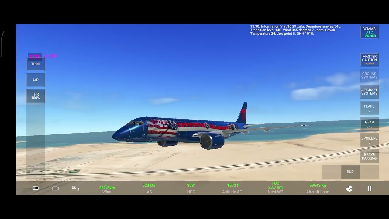 الإقلاع من مطار قطر إلى البحرين طائرة الإمبراير