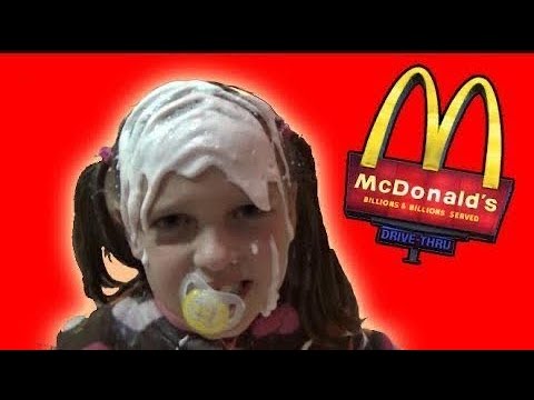 Bad Baby Real Food Fight Victoria vs Annabelle McDonald's Hidden Eggs ( reuploaded )