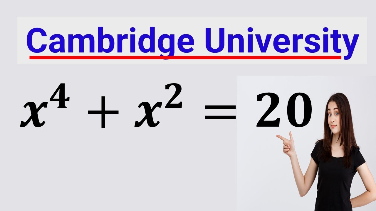 Cambridge University Pure Mathematics Admission Interview | Find x ...