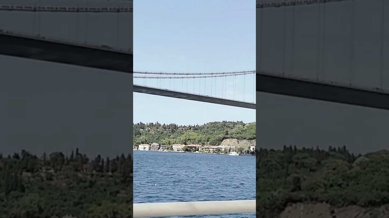 Bosporus bridge view from cruise