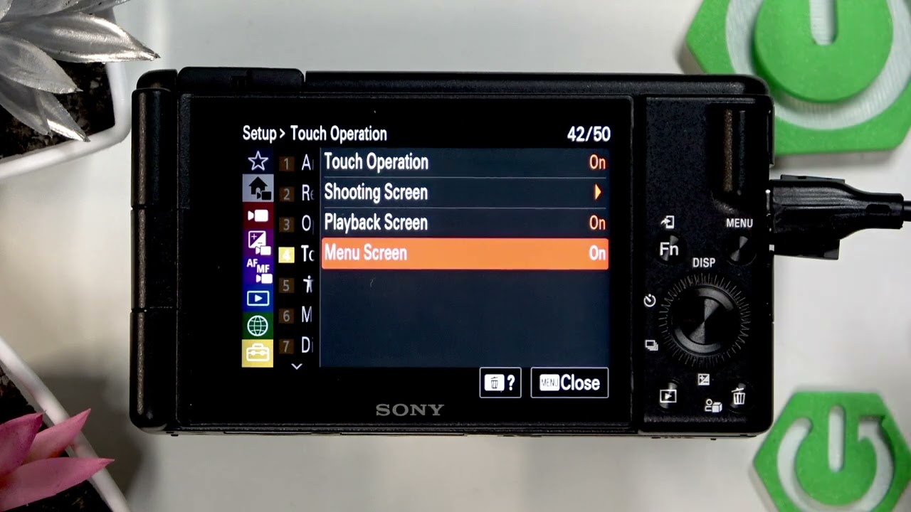 SONY ZV-1 II – How to Enable or Disable Touch Operations on Menu