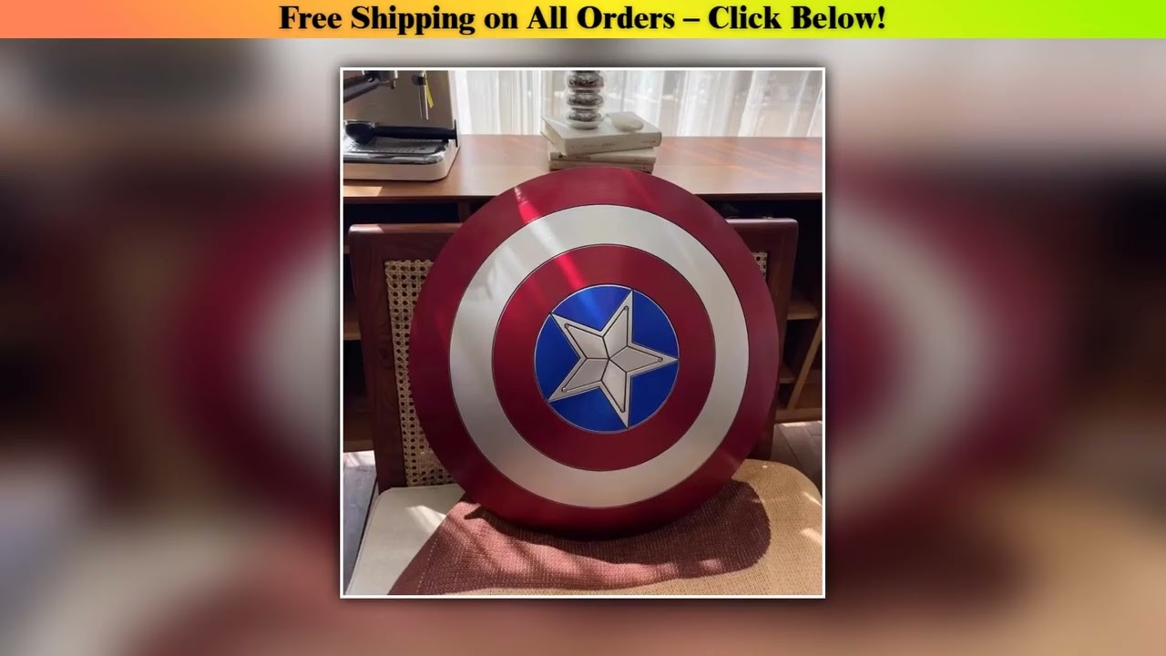 60cm Superhero Captain America Shield Premium Version Model Plastic Weapons Costume Fancy Dress
