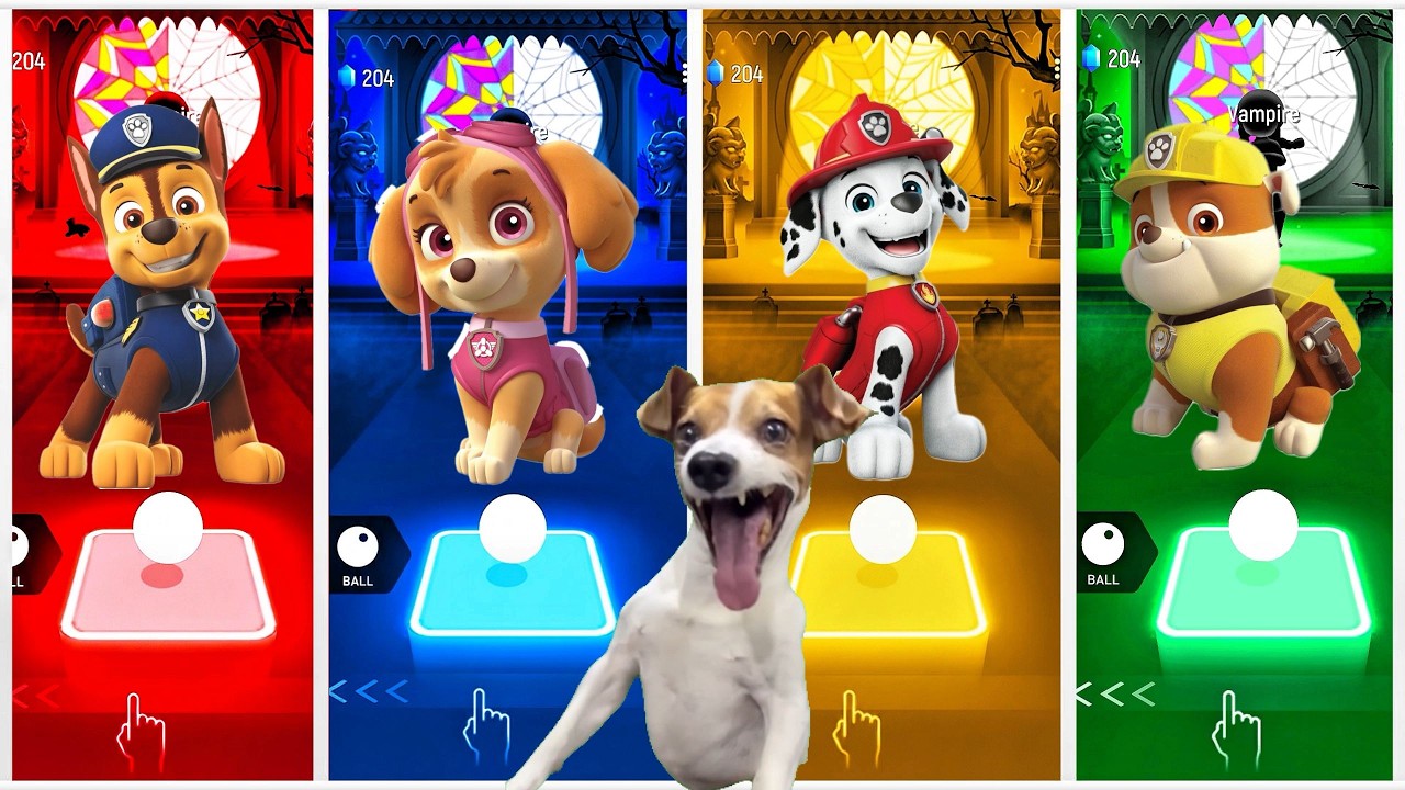 Paw Patrol | CHASE vs SKYE vs MARSHALL vs RUBBLE - TilesHop Challenge #tileshop #pawpatrol