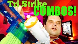 NERF Modulus Tri Strike COMBOS!!!!1!!!