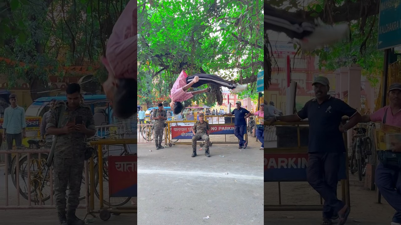 ￼ Indian Army vs Police Reaction😜🔥//..Real Talent Flip Jump💥 