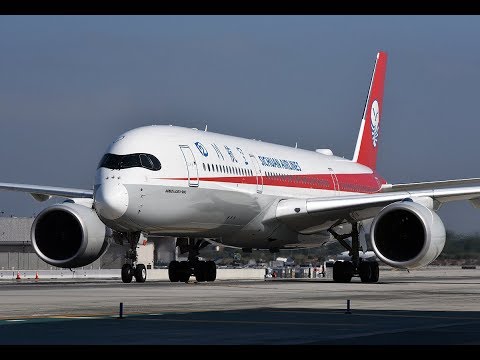 Sichuan Airlines Airbus A350-941 [B-304U] Landing and Taxi at LAX