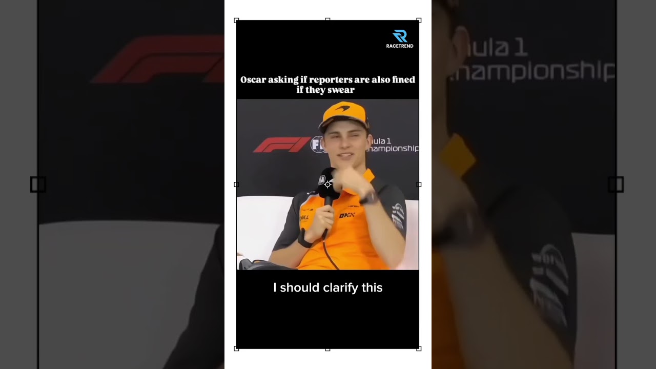 Oscar Piastri asking if reporters are fined for swearing 