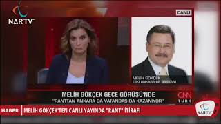 Meli̇h Gökçekten Canli Yayinda Rant İti̇rafi