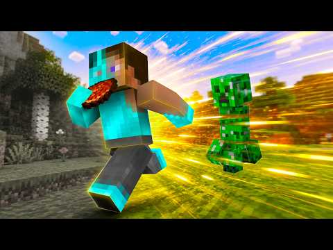 Minecraft but the game gets faster when I eat 🍖 (2026)