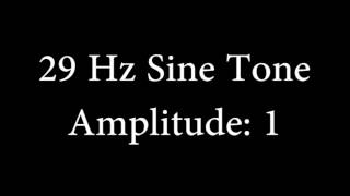 29 Hz Sine Tone Amplitude 1
