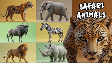 Safari Animal Sounds Song | Nursery Rhyme for Kids - Learn Animal Names and Sounds