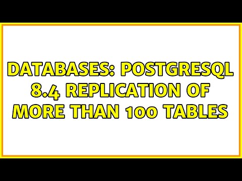 Databases: PostgreSQL 8.4