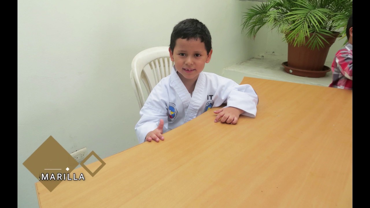 Examen Cinturón blanco amarilla taekwondo TAEKWON - YouTube