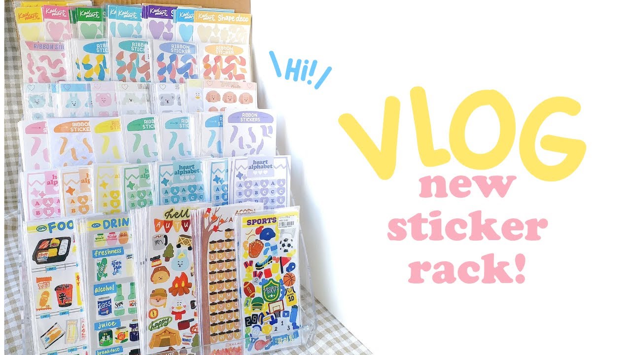 |vlog| Filling sticker rack with us! 콜?