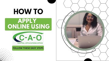 How To Apply Online Using The CAO Website For First Time Applicant