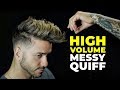 MEN'S MESSY QUIFF Haircut & Hairstyle | HIGH VOLUME 2019 | Alex Costa