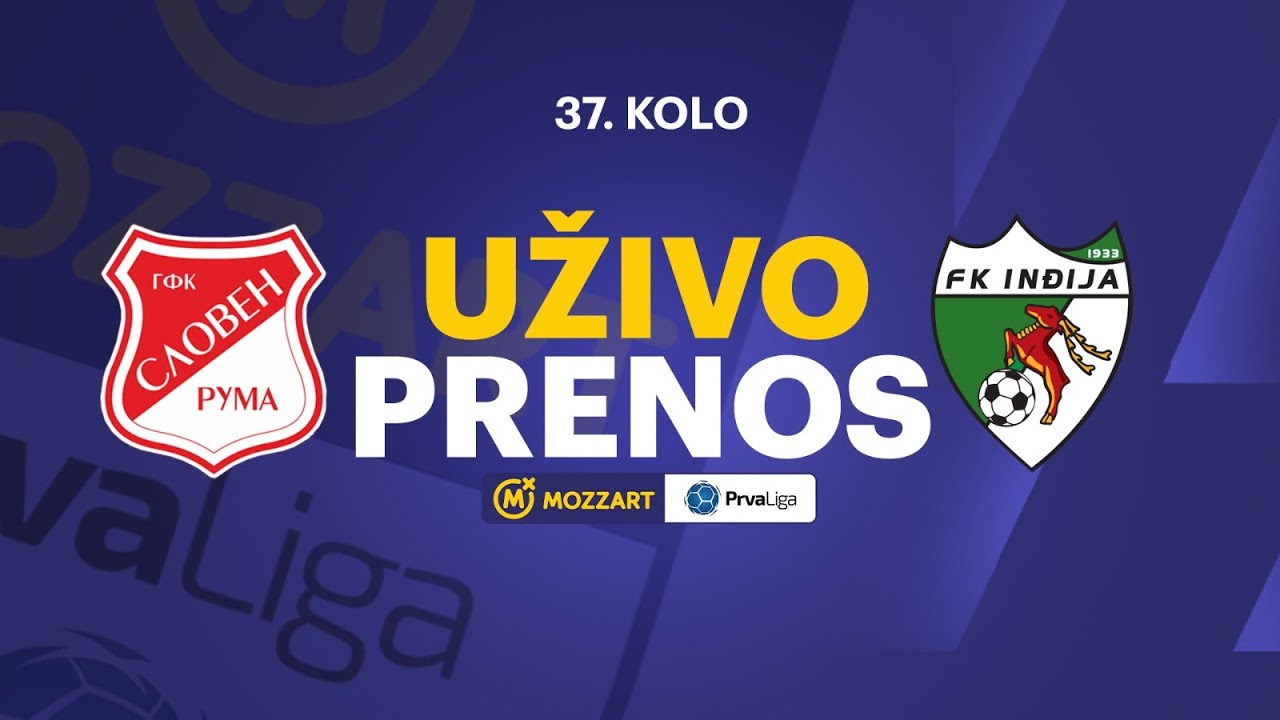 Sloven - Inđija Toyo Tires Mozzart Bet Prva liga Srbije 2024/25 37. Kolo