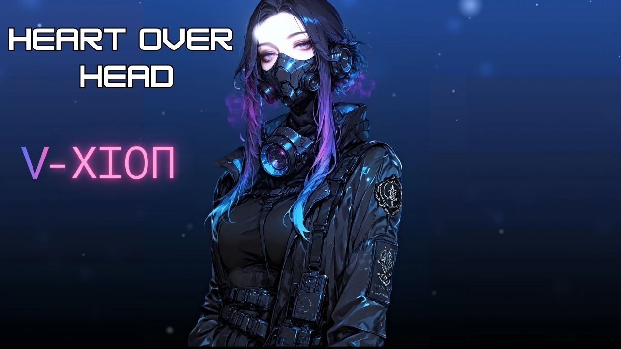 V-XION - HEART OVER HEAD (Official Visualizer) | Dark Trap & Glitch Hop [Virtual Idol]