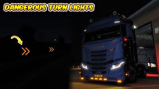 Dangerous Turn Lights Mod v2.4 For ETS2 1.44 | ETS2 1.44 MODS