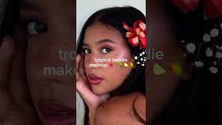 Tropical Baddie Makeup Tutorial 🌺 #islandgirlmakeup #tropicalmakeup #tropicoqueta #summermakeup
