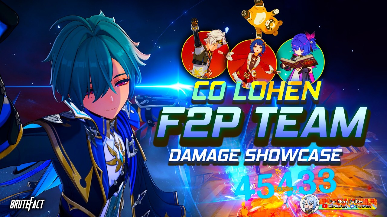 LOHEN F2P Team Damage Showcase | 4-Star Characters & Weapons