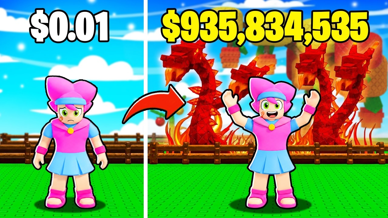 Gasté $935,834,535 para ser El #1 de GROW A GARDEN 2 en Roblox!