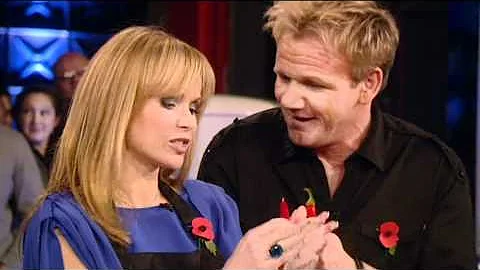 Amanda Holden - Stockings - Gordon Ramsay - Cookalong Live