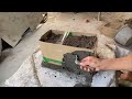 Cardboard Boxes And Cement - Making Concrete Flower Pots From Cardboard Boxes