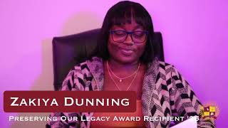 Preserving Our Legacy Award Recipient 2026 - Zakiya Dunning