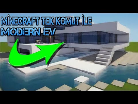 MİNECRAFT TEK KOMUT İLE MODERN EV YAPIMI