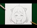 How To Draw Anya Spy X Family Anya Step By Step Easy Tutorial Drawing 
