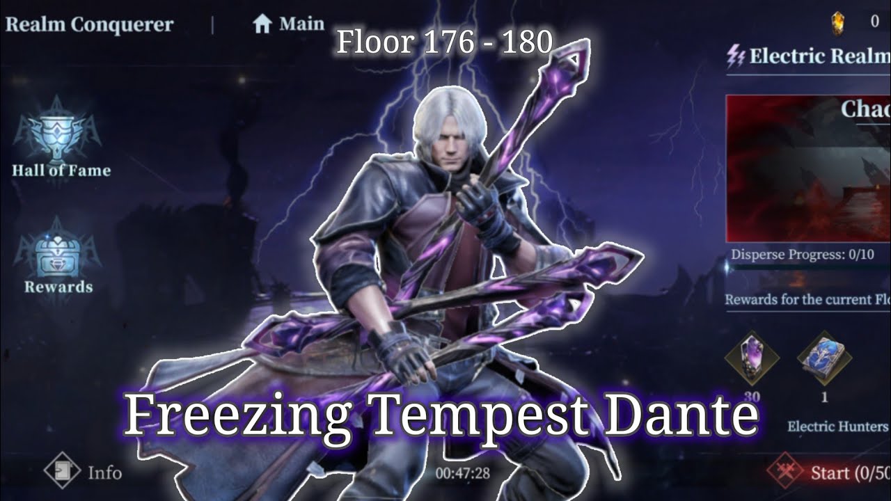 Electric Realm Floor 176 - 180 | Dante Freezing Tempest | Devil May Cry : Peak of Combat