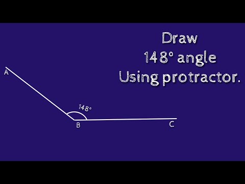 How to draw 148 degree angle using protractor. shsirclasses.